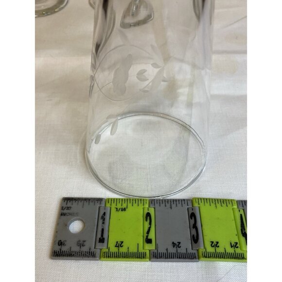 Vintage Princess House Heritage Etched Parfait Glasses Pilsner Flutes Set of 4 - Picture 6 of 9